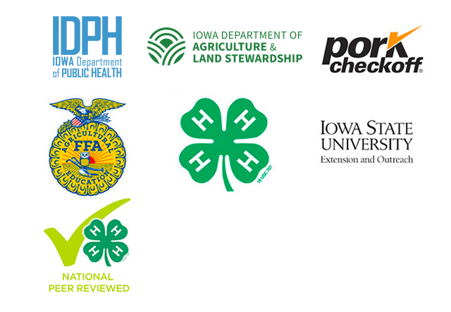 IDPH, IOWA Department of Agriculture, Pork Checkoff, FFA, 4H, ISU Extention, 4H National Peer Reviewed